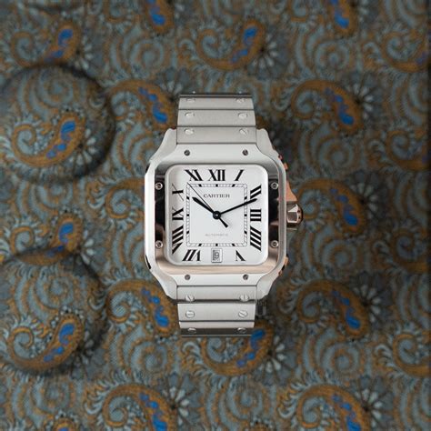 cartier santos 41 mm|cartier santos large white dial.